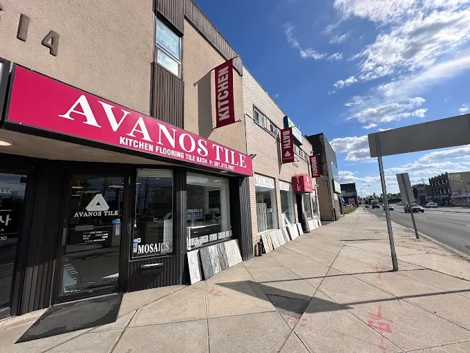 Avanos Tile storefront at 614 Broad Ave, Ridgefield, NJ